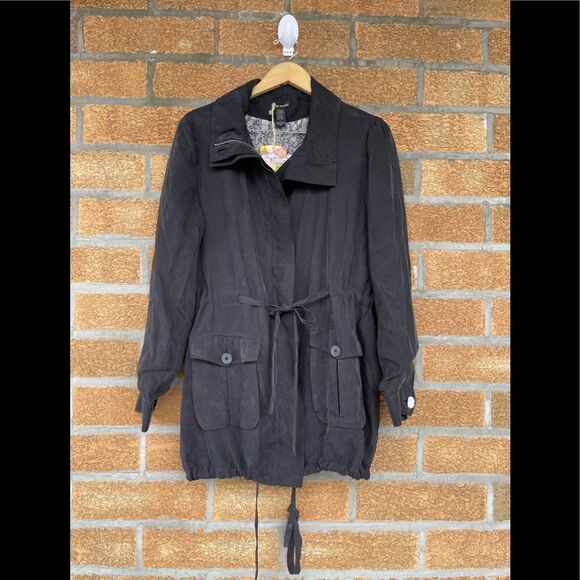 Ella Moss Utility Jacket Black size large - Picture 1 of 8